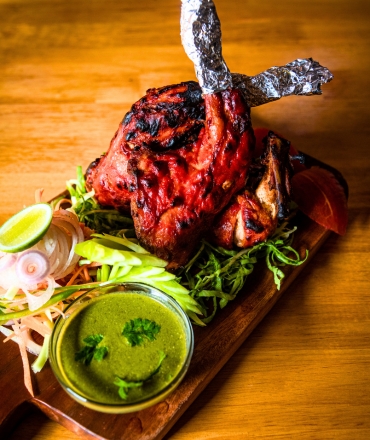 Roasted chicken marinated in spices