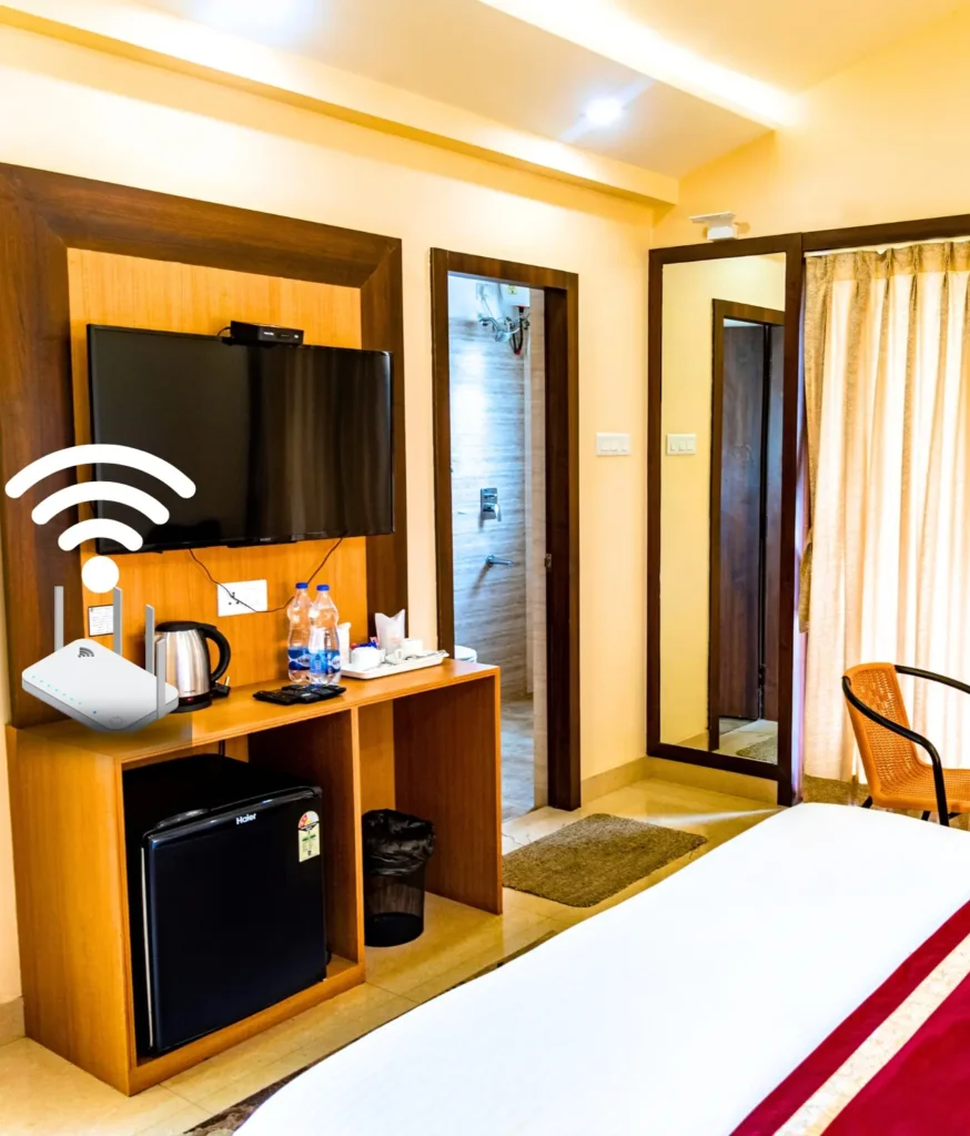 Room with a TV, Wi-Fi, and a private bathroom.